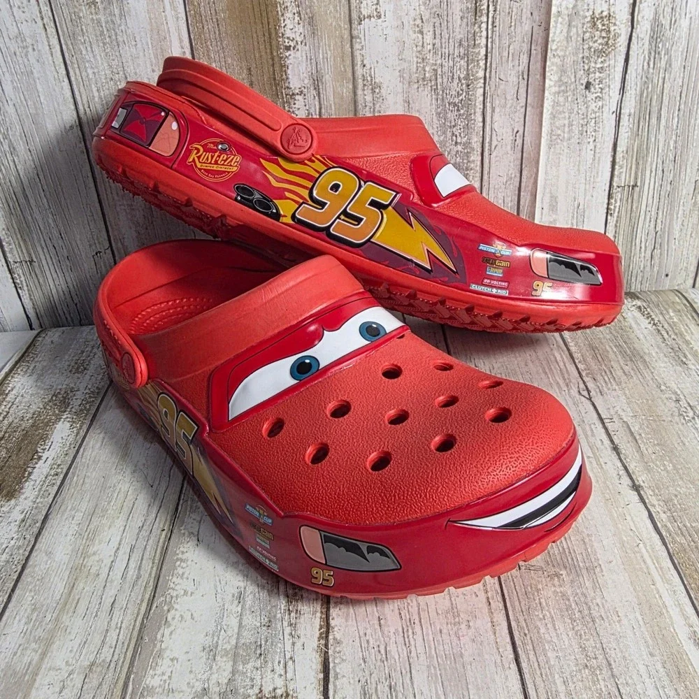 Crocs Lightning McQueen Disney Pixar Cars Red Clogs Mens 9 Womens 11  NEW NO TAG